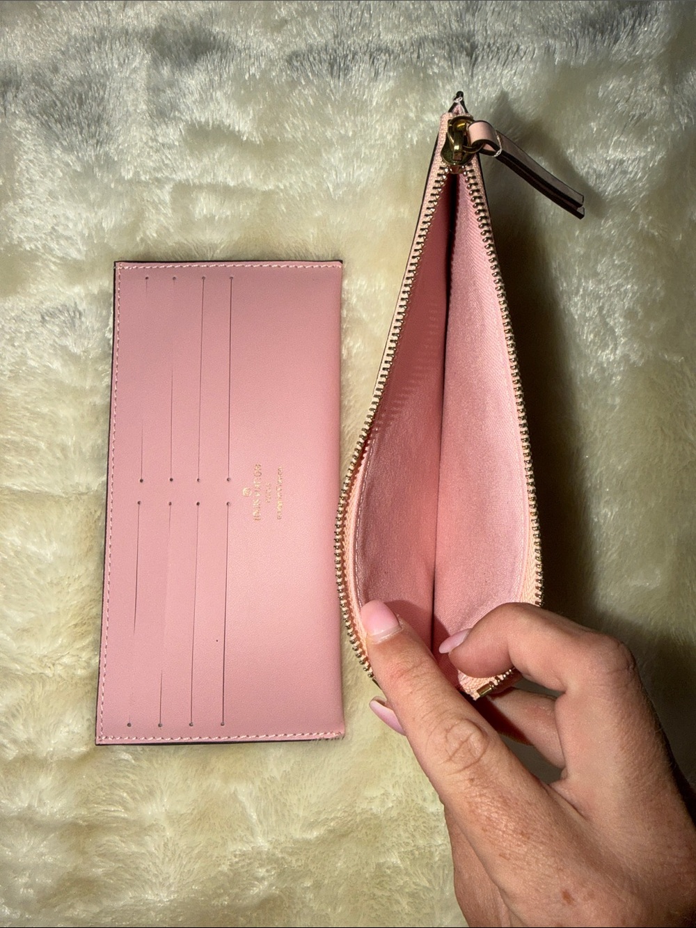 Louis Vuitton Pink Monogram Zipper Pouch and Wallet - Picture 3 of 3